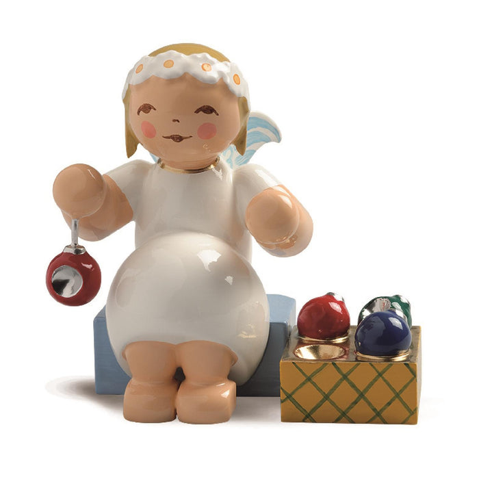 Wendt & Kühn Margeritenengel, sitzend, mit Baumschmuck