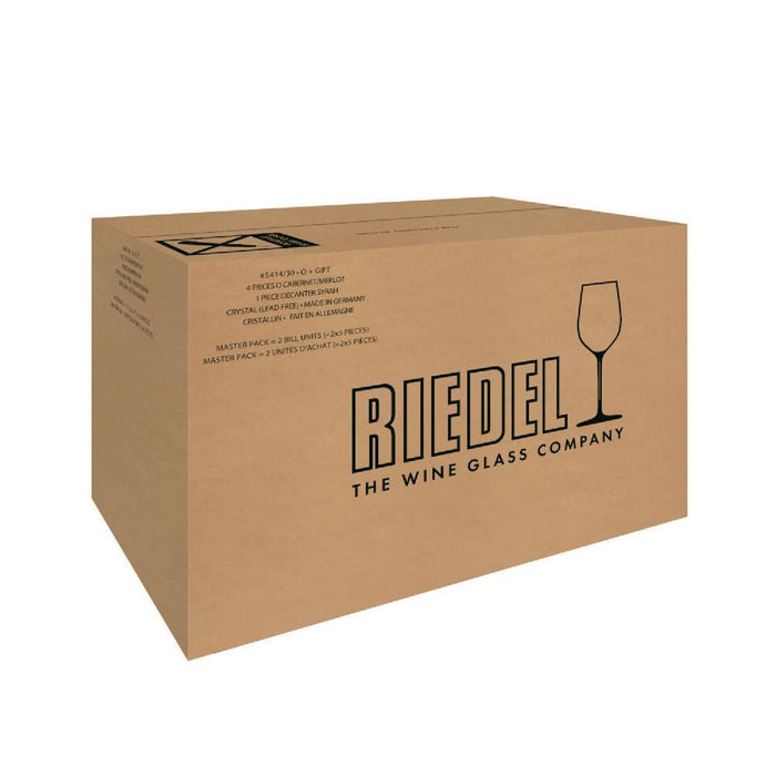 Riedel "O" Geschenkset 4x Cabernet / Merlot + 1x Syrah Dekanter