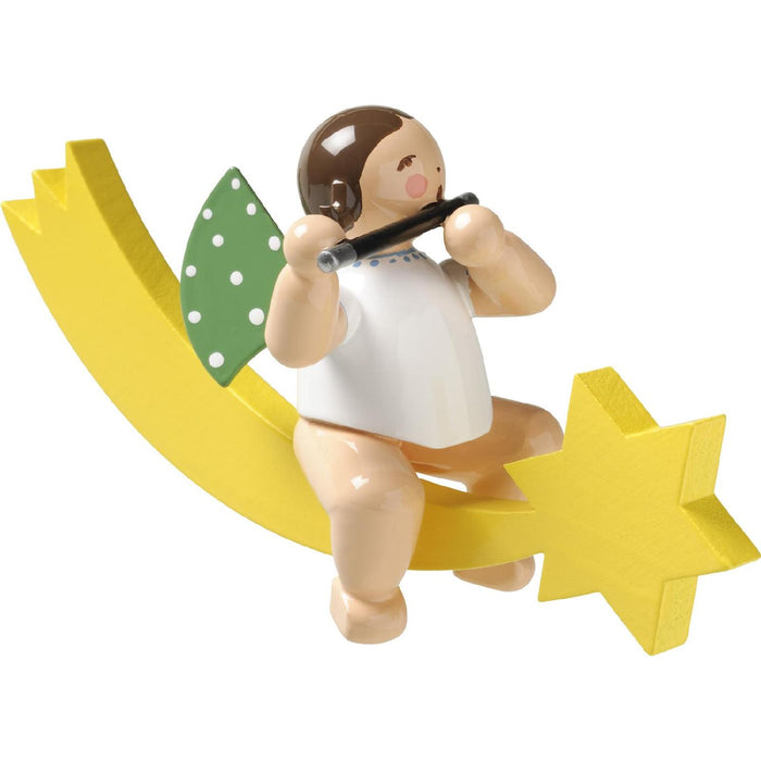 Wendt & Kühn Engel mit Querflöte, auf Schweif