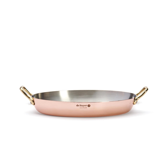 De Buyer OVALE PFANNE, 2 MESSINGGRIFFE 32X23 CM INOCUIVRE