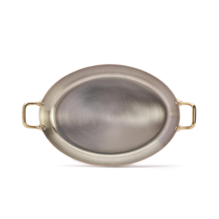 De Buyer OVALE PFANNE, 2 MESSINGGRIFFE 32X23 CM INOCUIVRE