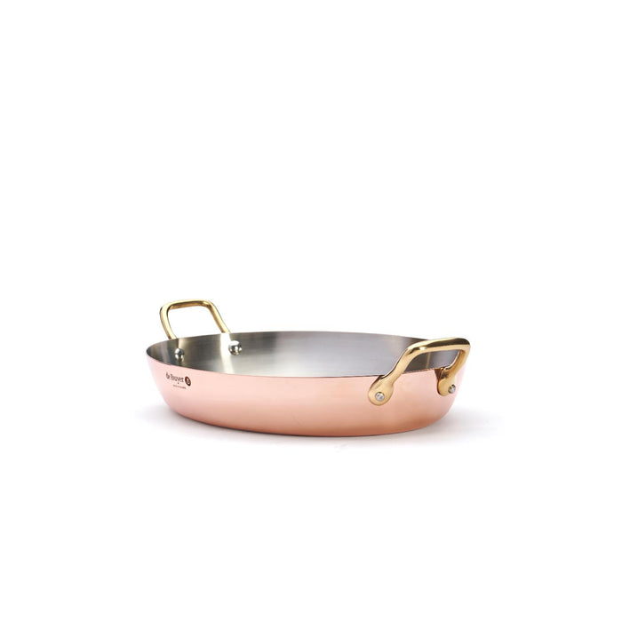 De Buyer OVALE PFANNE, 2 MESSINGGRIFFE 32X23 CM INOCUIVRE