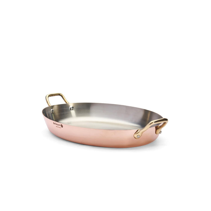 De Buyer OVALE PFANNE, 2 MESSINGGRIFFE 36X26 CM INOCUIVRE