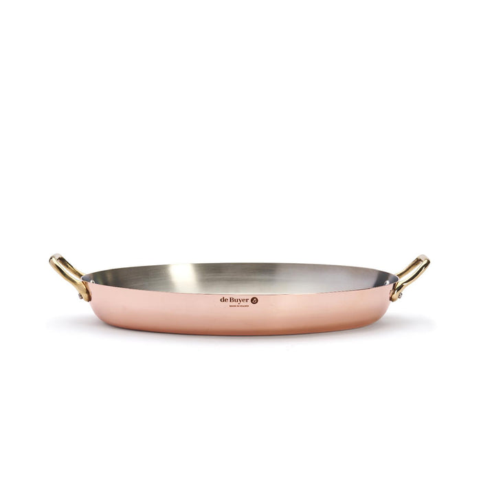 De Buyer OVALE PFANNE, 2 MESSINGGRIFFE 36X26 CM INOCUIVRE