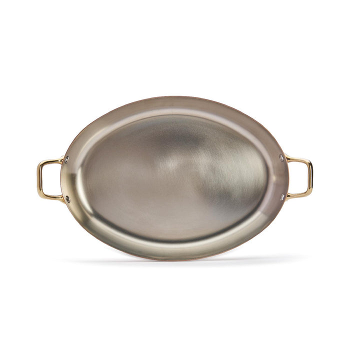 De Buyer OVALE PFANNE, 2 MESSINGGRIFFE 36X26 CM INOCUIVRE