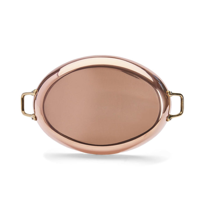 De Buyer OVALE PFANNE, 2 MESSINGGRIFFE 36X26 CM INOCUIVRE
