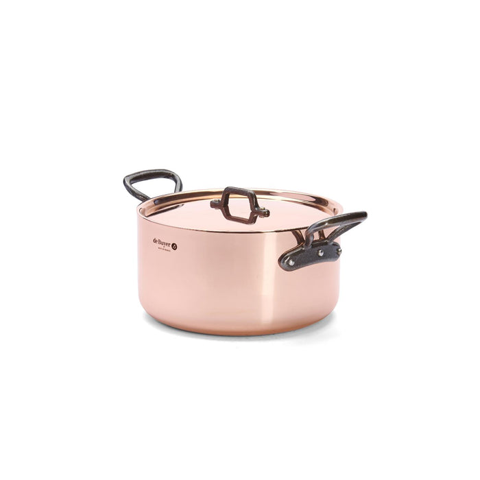 De Buyer KOCHTOPF MIT GUSSGRIFF + DECKEL Ø 24CM INOCUIVRE