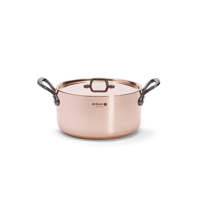 De Buyer KOCHTOPF MIT GUSSGRIFF + DECKEL Ø 24CM INOCUIVRE