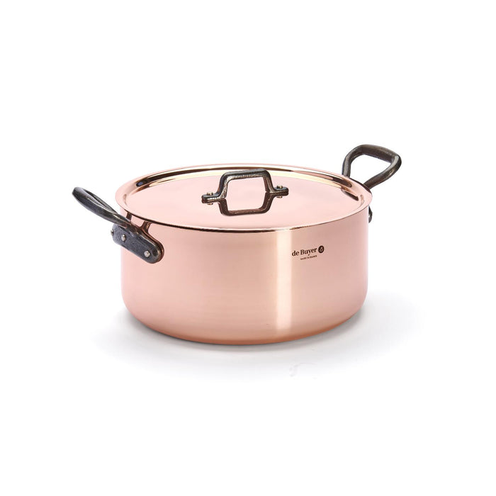 De Buyer KOCHTOPF MIT GUSSGRIFF + DECKEL Ø 28CM INOCUIVRE