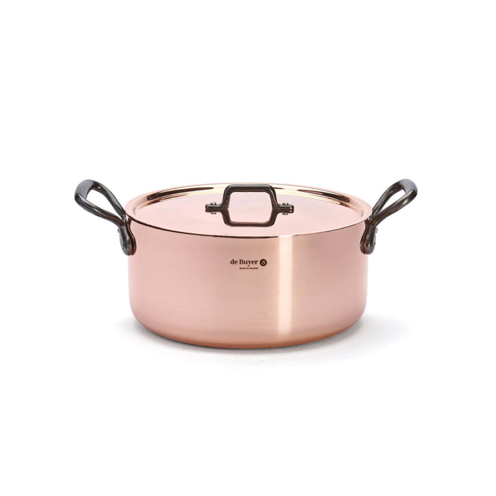 De Buyer KOCHTOPF MIT GUSSGRIFF + DECKEL Ø 28CM INOCUIVRE