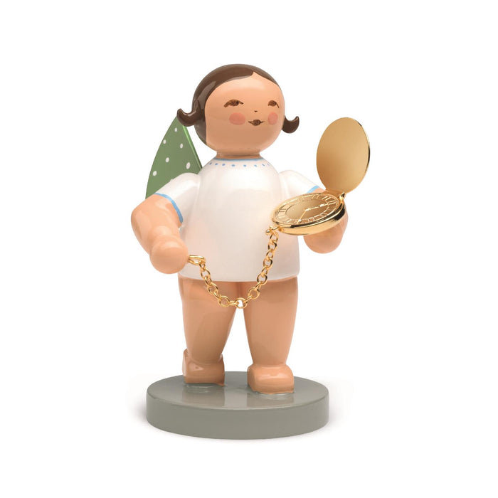 Wendt & Kühn No. 12, Begleiter, Engel mit Taschenuhr · vergoldet