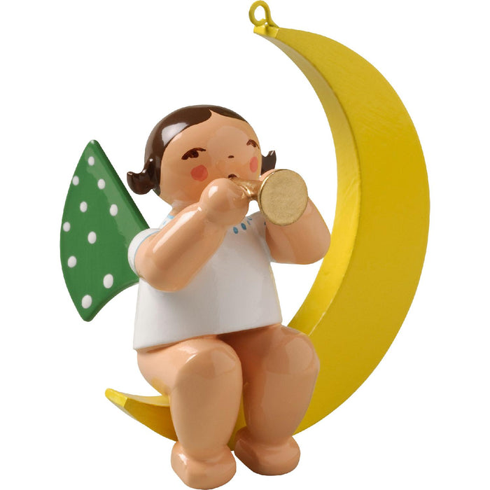 Wendt & Kühn Engel mit Flöte, im Mond für Spieldose 5336/9A