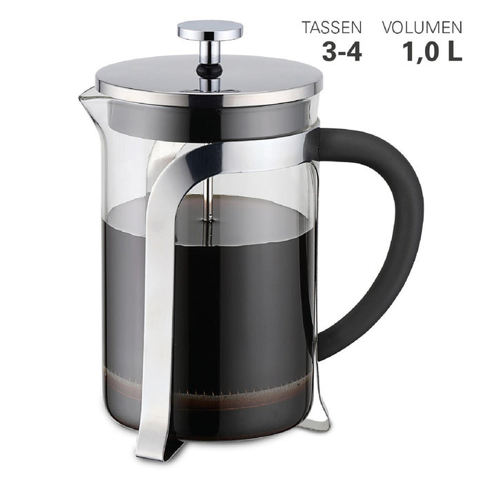 Pressfilterkanne Glas/Edelstahl 1 l