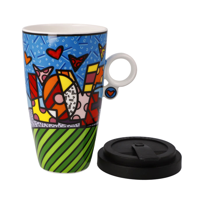 Goebel Romero BRITTO Love Künstlertasse mit Deckel