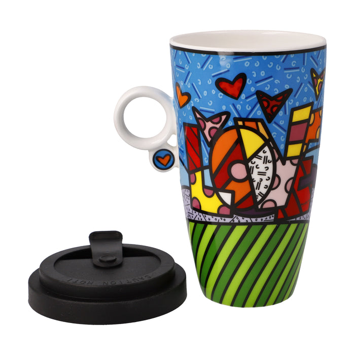 Goebel Romero BRITTO Love Künstlertasse mit Deckel