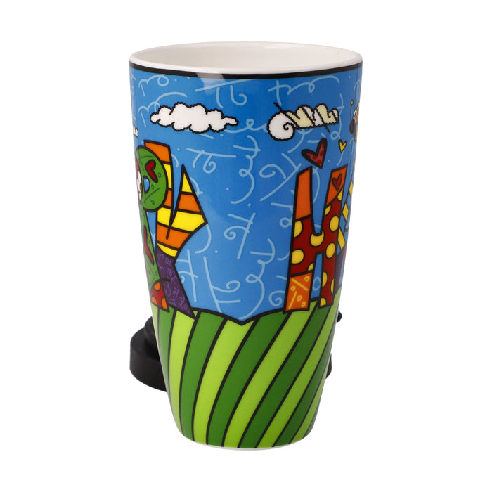 Goebel Romero BRITTO  Happy Künstlertasse mit Deckel