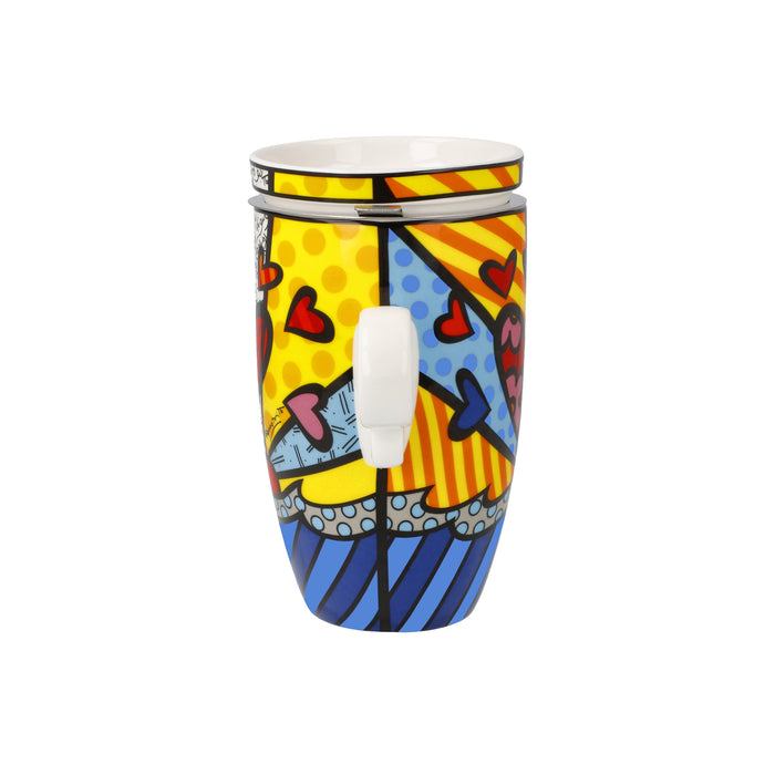 Goebel Romero Britto A New Day Teetasse mit Deckel und Sieb