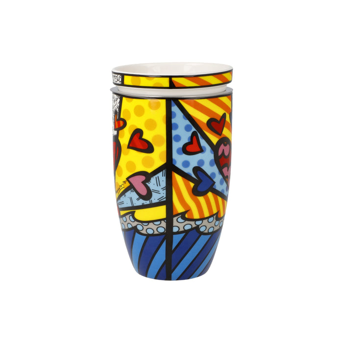 Goebel Romero Britto A New Day Teetasse mit Deckel und Sieb