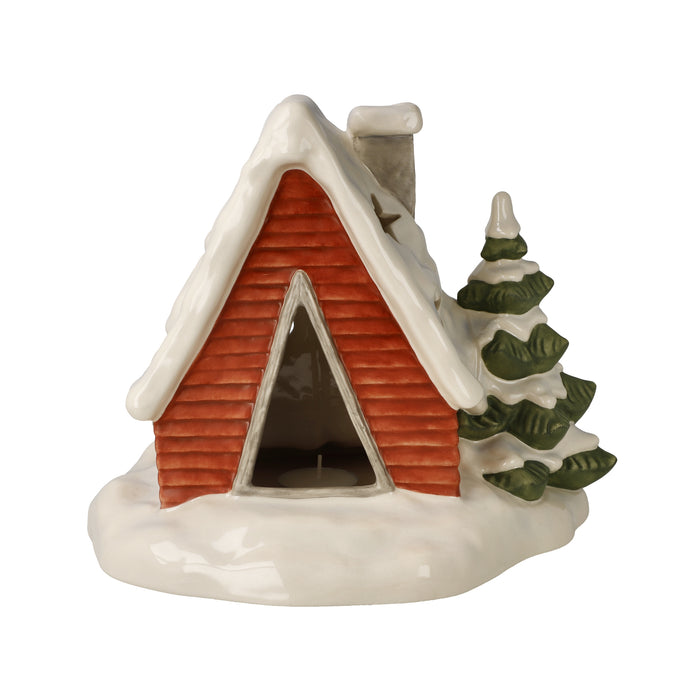 Goebel Berghütte im Schnee Windlicht