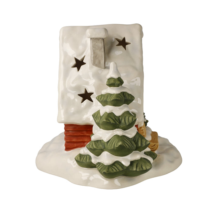 Goebel Berghütte im Schnee Windlicht