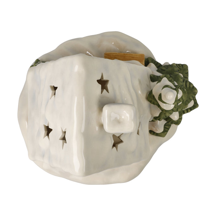 Goebel Berghütte im Schnee Windlicht