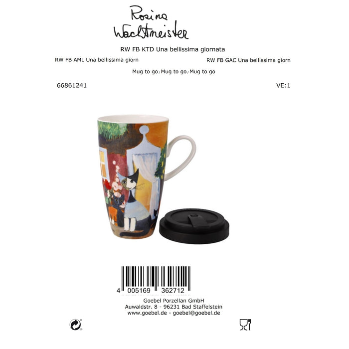 Goebel Wachtmeister-Una bellissima giornata Künstlertasse mit Deckel