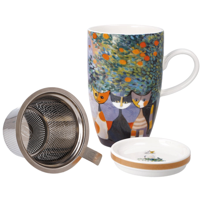 Goebel Rosina Wachtmeister - Tempi felici Teetasse mit Deckel und Sieb