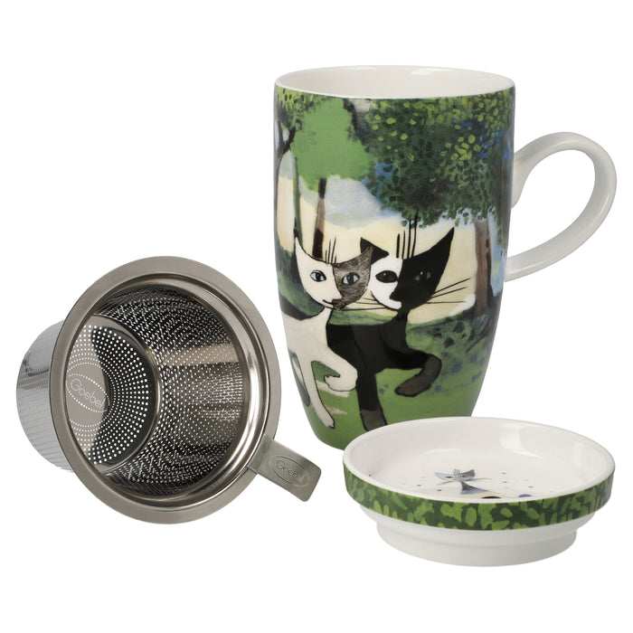 Goebel Una passeggiata nel verde Teetasse mit Deckel und Sieb