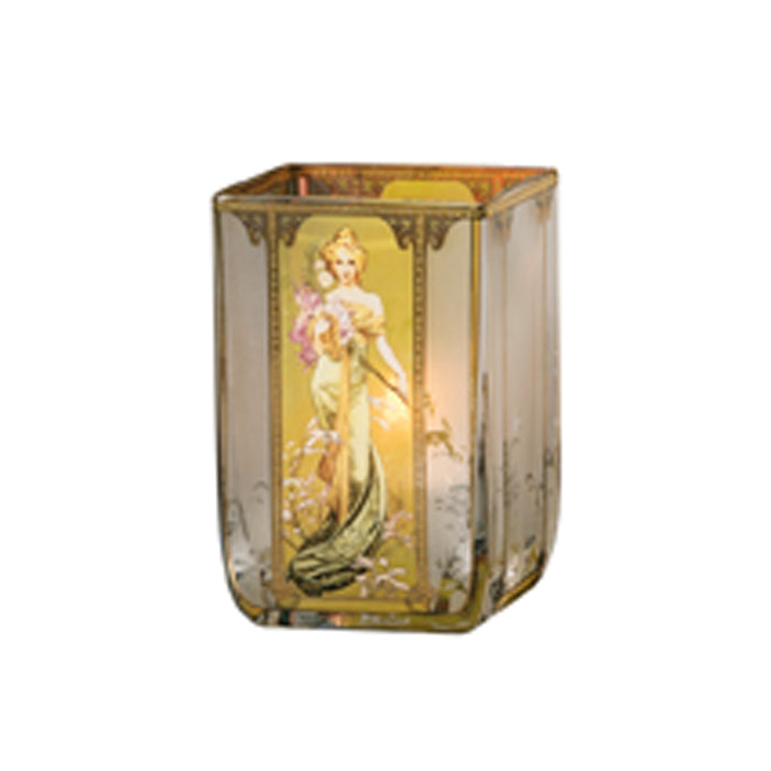 Goebel Alphonse Mucha - Frühling 1900 Windlicht
