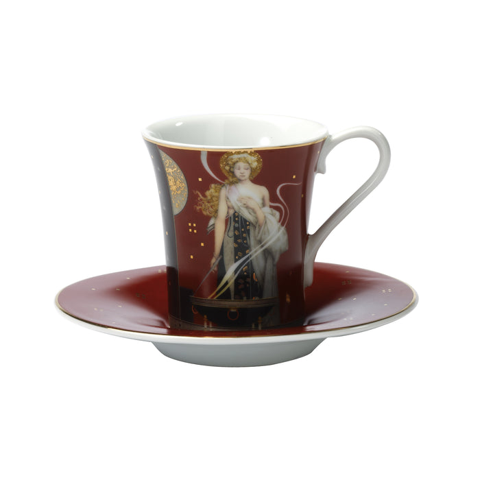 Goebel 67020263 Michael Parkes Espressotasse mit Untertasse - Heiliges Feuer I