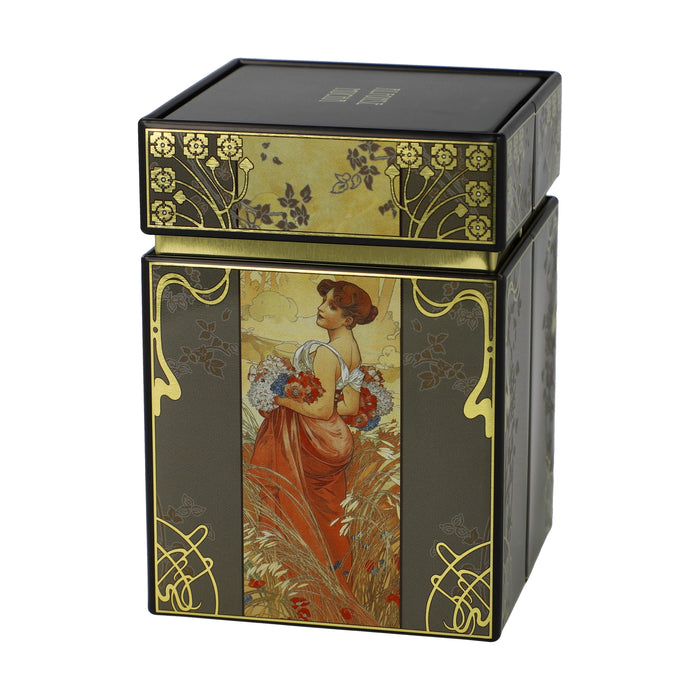 Goebel Alphonse Mucha Die Vier Jahreszeiten Teedose