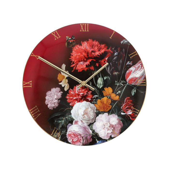 Goebel Jan Davidsz de Heem Blumen in Vase Wanduhr
