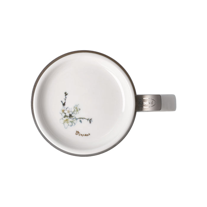Goebel Vincent van Gogh  Mandelbaum Blau Teetasse mit Deckel und Sieb