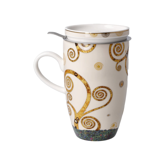 Goebel Gustav Klimt  Der Kuss Teetasse mit Deckel und Sieb