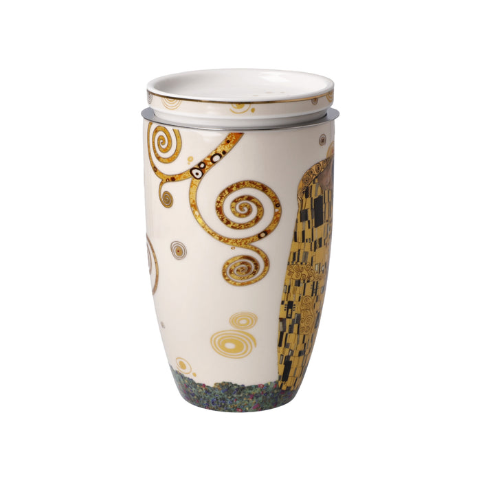 Goebel Gustav Klimt  Der Kuss Teetasse mit Deckel und Sieb