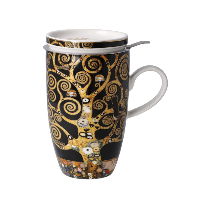 Goebel Gustav Klimt  Der Lebensbaum Teetasse mit Deckel und Sieb