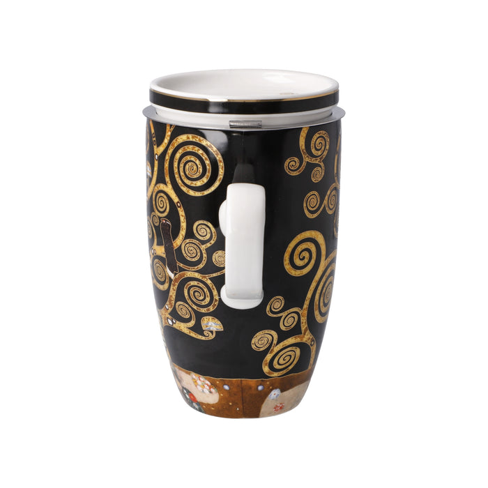Goebel Gustav Klimt  Der Lebensbaum Teetasse mit Deckel und Sieb