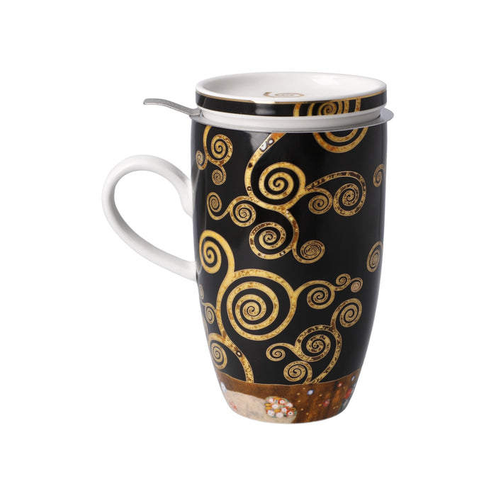 Goebel Gustav Klimt  Der Lebensbaum Teetasse mit Deckel und Sieb