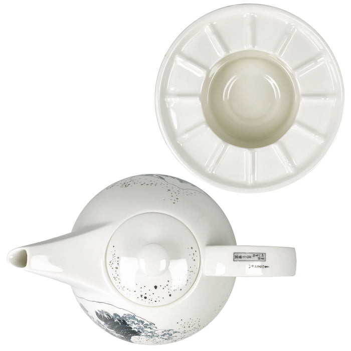 Goebel Hokusai- Die Große Welle Teekanne mit Stövchen