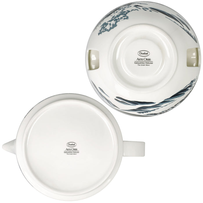 Goebel Hokusai- Die Große Welle Teekanne mit Stövchen