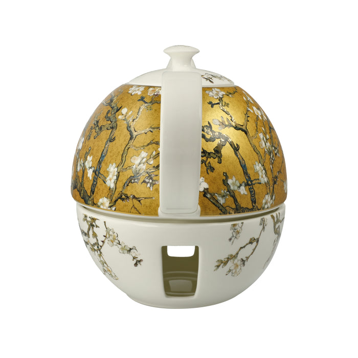 Goebel Van Gogh- Mandelbaum Teekanne mit Stövchen