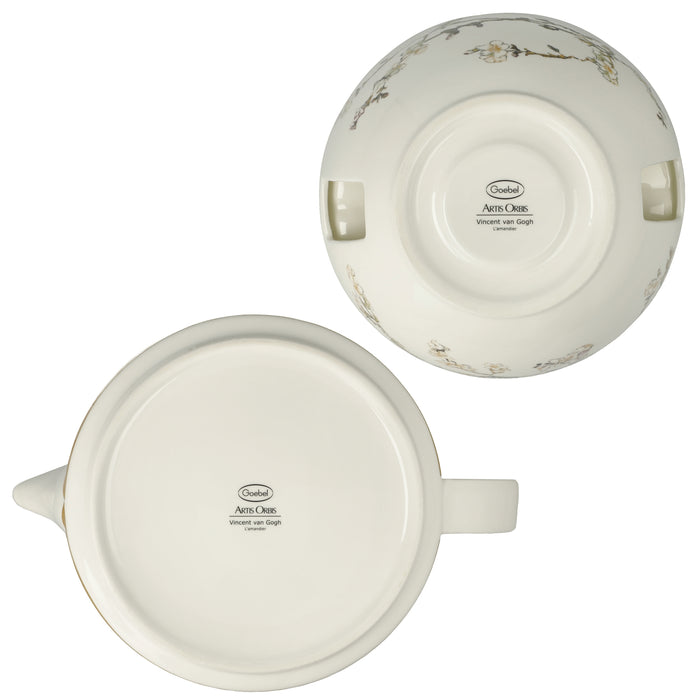 Goebel Van Gogh- Mandelbaum Teekanne mit Stövchen