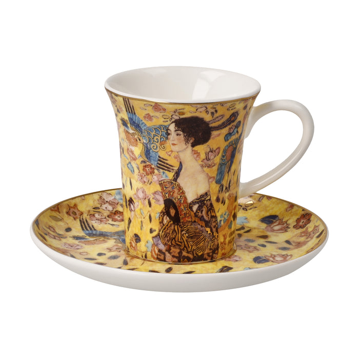 Goebel Gustav Klimt Dame mit Fächer Espressotasse