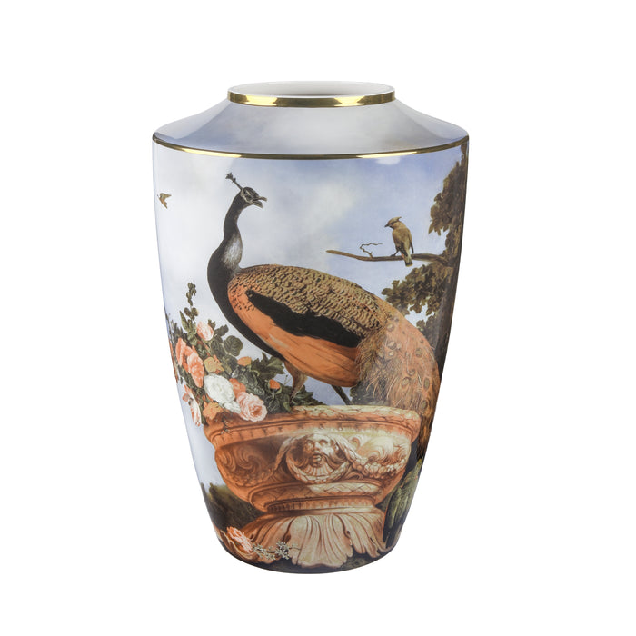 Goebel Melchior de Hondecoeter Pfau im Schlosspark Vase