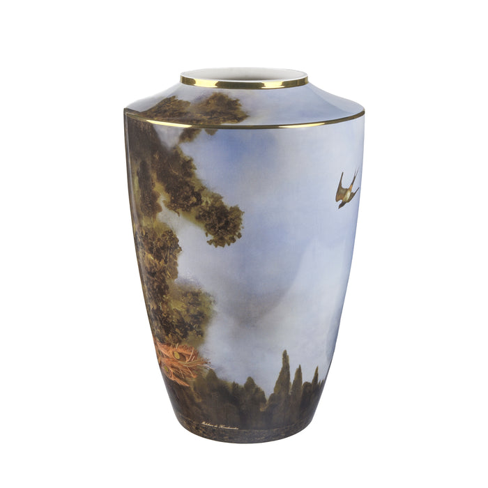 Goebel Melchior de Hondecoeter Pfau im Schlosspark Vase