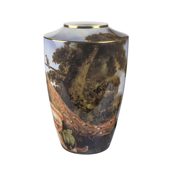 Goebel Melchior de Hondecoeter Pfau im Schlosspark Vase