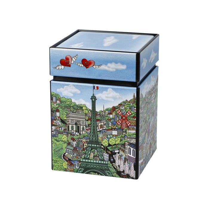 Goebel Fazzino Come visit me in Paris Teedose