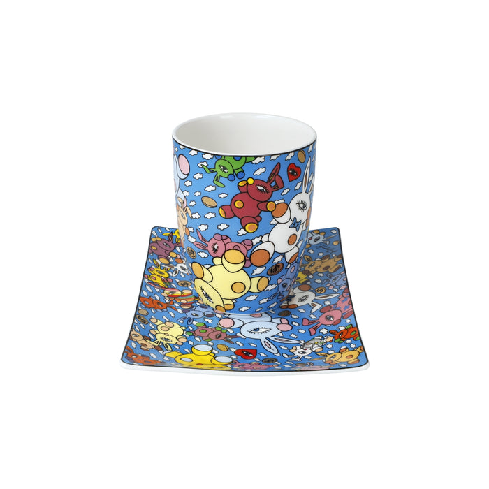 Goebel Mauro Bergonzoli Magic Bunny Explosion Künstlertasse mit Untertasse