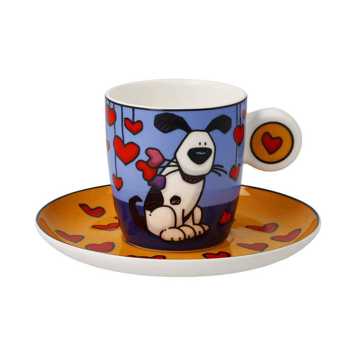 Goebel Ed Heck Love Dog Espressotasse
