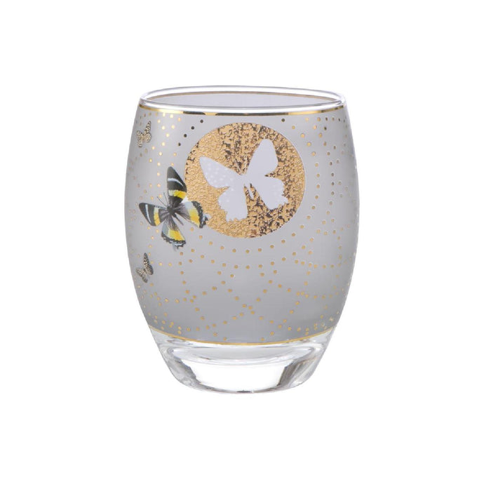 Butterflies Grey - Teelicht